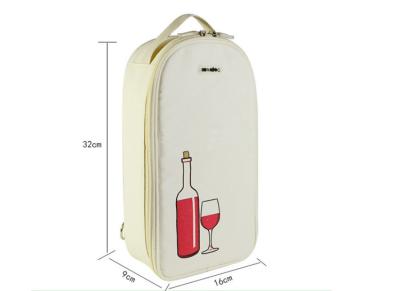 China Dongguan factory supply canvas wine bottle bag for double wines for sale