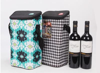 China Ice insulated nylon wine bottle cooler bag for double wines for sale