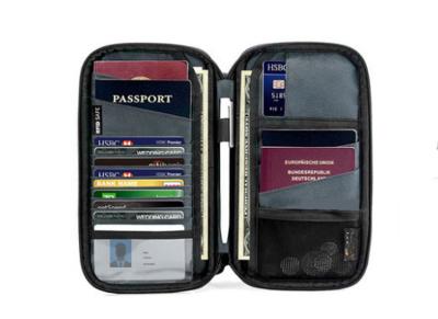 China Passport holder ticket large capacity card collection protective cover wallet anti-theft brush identification bags for sale