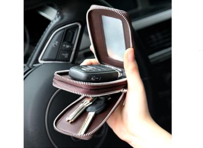 China Leather multi-function key chain trend car bag male small key storage bags for sale