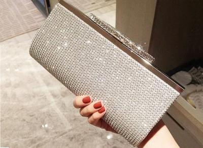 China 2019 new diamond-encrusted bag rhinestone lady clutch bride wedding banquet dinner party bag handbag for women for sale