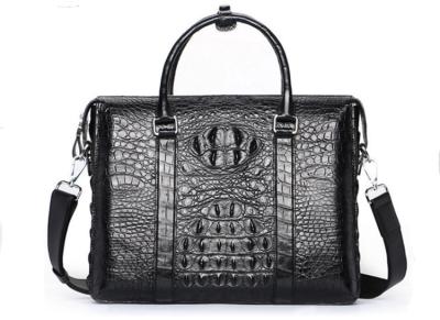 China Factory wholesale sales promotion crocodile leather handbag shoulder slung briefcase men's business bag for sale