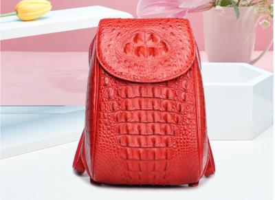 China New 2019 crocodile skin bag backpack for ladies for sale