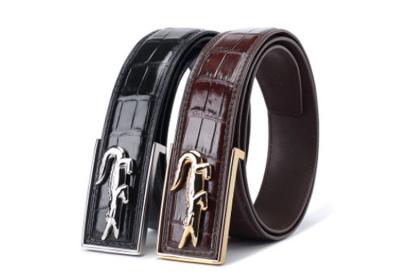 China Dongguan factory direct supply genuine alligator belt crocodile leather men's belts for sale