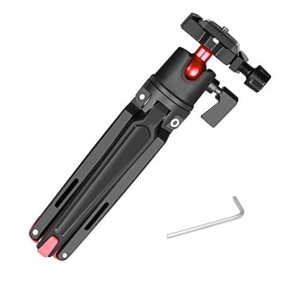 China OEM/ODM Mini Load 2KG Aluminum Alloy Vlog Foldable Mini Selfie Stick Tripod Stand with Ballhead for Smartphone DSLR for sale