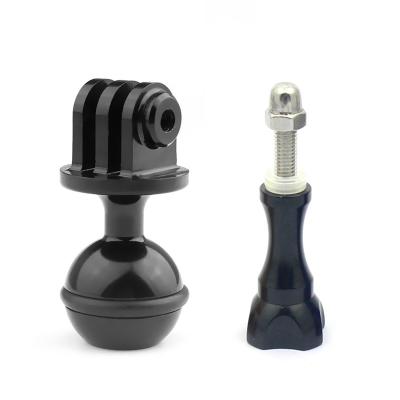 China CNC Metal 1Inch Metal Cnc Stand Holder Ball Tripod Mount Head Base Adapter for GOPRO9/8 for Insta360 UN R/X2 for sale