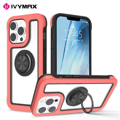 China IVYMAX Anti-drop Cell Phone Accessories For iPhone 11 12 Pro 6.1 Military Grade Armor Phone Case Cover 13 Cases With Metal Kickstand for sale