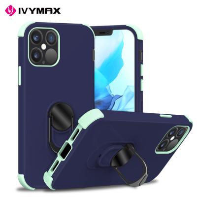 China Scratch Endurance IVYMAX New Products Dual Layer Hybrid Armor Case With Stand Case For iPhone 12 Pro 6.7 Max for sale