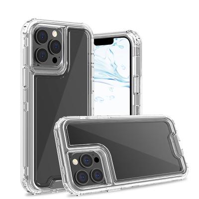 China Anti-drop Case Clear Tpu PC Phone Case Triple Cover For iPhone 13 pro Max Military Grade Drop Resistant 4 Corners Drop Protective Bumper for sale