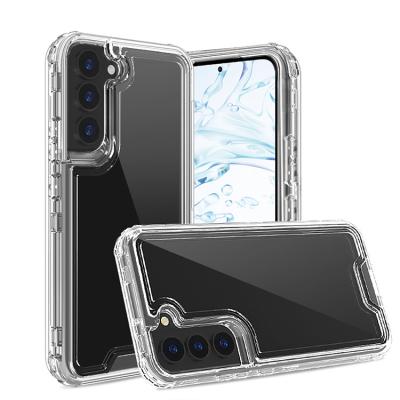 China IVYMAX Clear PC Shockproof Protective Case Cover Shockproof Tpu 3 In 1 For Samsung S22 Plus for sale