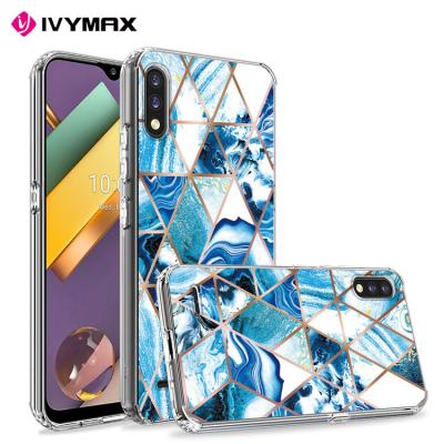 China Slim Stylish Protective Ocean Blue Marble Case Scratch Resistance Rugged Clear Bumper Case IMD For LG K22 K32 for sale