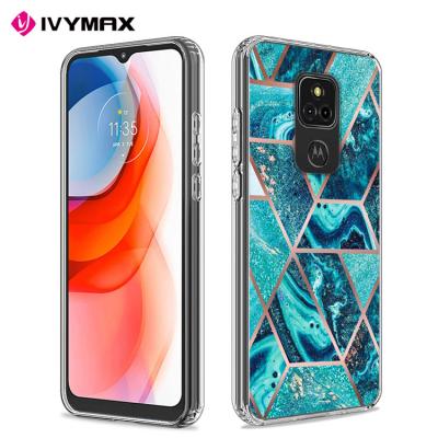 China Amazon Hot Selling Slim Stylish Protective Marble IML Scratch Resistance Cover Scratch Resistance Cover Marble Designs For Motorola G PLAY 2021 for sale