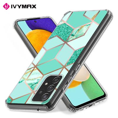 China Anti-drop IMD design for A52 5G Marble Slim Fit Cute Woman Luxury Shockproof Bumper Hybrid Case for sale