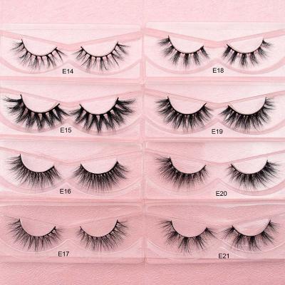 Cina Cilios fur factory acrylic case for lashes wholesale natural length best sellers lashes 3d mink eyelashes 25mm in vendita