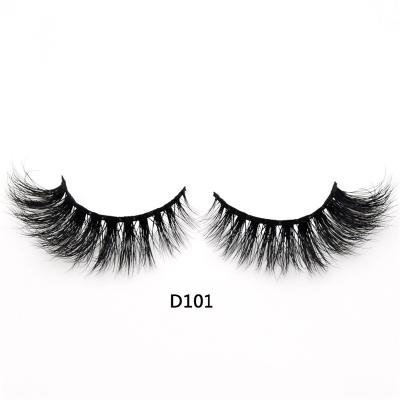 China Hot Sale 3D Mink Eyelashes False Fur D101 2020 Cilios 100% Real Mink Fur False Eyelashes Handicraft for sale