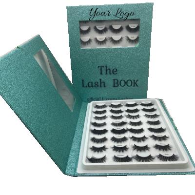 China Hot Selling Custom Cilios Private Label Mink Eyelash Fur Lashes Wrapping Book, 16 Pairs 3D Mink Lashes Wrapping Te koop