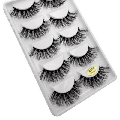 China Wholesale Handmade Fake Mink Lashes Private Label Fake Mink Eyelashes 3D Eyelashes Vendor for sale