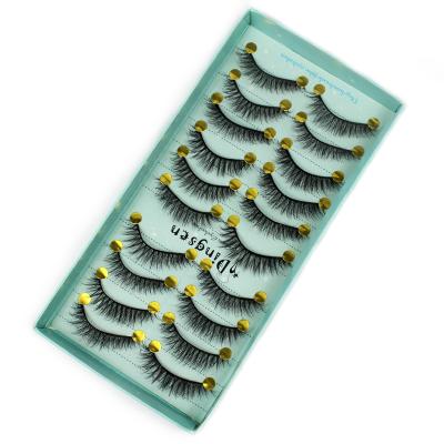 China Wholesale 3d Handmade Soft Fluffy Mink Eyelashes False 6d Mink Eyelashes Lashes False Eyelashes 10 Packs for sale