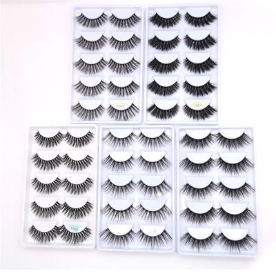 China High Quality Handmade Own Private Label 100% Real Mink Lashes 3d Branded Mink Eyelashes 5 Pairs for sale