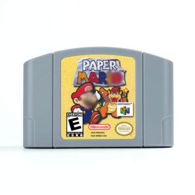 China ABS USA NTSC Version 16 Bit N64 Video Game Cartridge For N64 Game Console - Paper Mario for sale