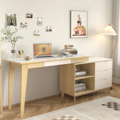 China Foldable White marble big board table Office desk modern boss computer desk for sale