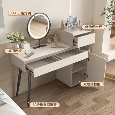 China Adjustable (other) Modern Luxury Nordic style Led Light Dressing Table Makeup Vanities Table Dresser Table for sale