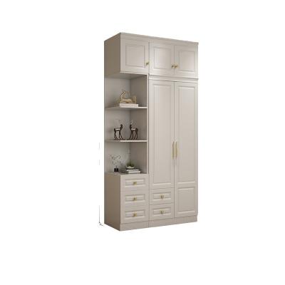 China Adjustable (height) Wardrobes Bedroom Modern Sliding Wooden Wardrobe Storage Closet Wardrobes With Side Cabinets for sale