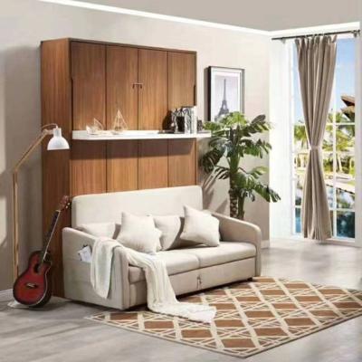 China Space saving Luxury Queen Space Saving Vertical Hide Away Wall Mounted Folding Sofa Wall beds mechanism hardware Murphy Beds with Sofa for sale