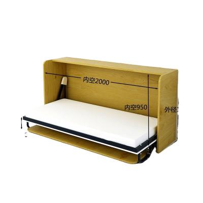 China Space saving Smart Furniture Bed Wall Space Saving Gas Piston System Horizontal Folding Murphy Wall Bed for sale