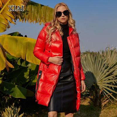 China Anti-Wrinkle High Quality Anti-Wrinkle Women Long Padded Warm Thick Winter Parka Coat Quilted Hood Plus Size Windproof Casual Coats Stripper Coat for sale