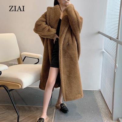 China new fashion ladies Anti-wrinkle Anti-wrinkle plus size outwear warm winter coats women teddy bear coat jacket lamb fur winter jacket shearling coat for sale