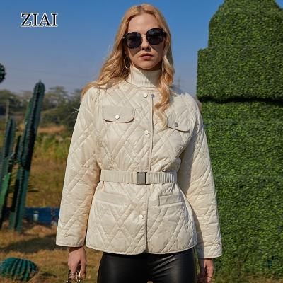 China wholesale exquisite custom round bag spring jacket short classic quilted craft collar light weight does not show puf for sale