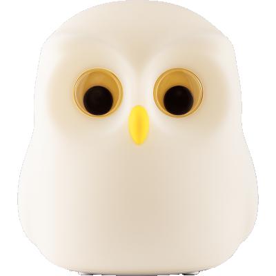 China CUTE Cute Owl Kids Night Light Rechargeable Bedside Lamp with Touch Sensor Portable Silicone Kawaii Animal Kids Children Birthday Gifts for sale