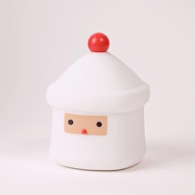 China Modern Cute Silicone Baby USB Sleep Xmas Holiday Decoration Christmas Bedroom Lamp Led Night Light for sale