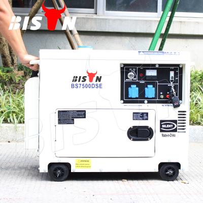 China Bison China Super Silent Generator 5kw Diesel Generator Welding Diesel Generator Price BS6500DSR for sale