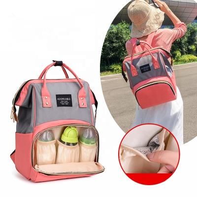 China Large Capacity Diaper Bag Backpack Multi Function Baby Diaper Bags Travel Large Capacity Mom Waterproof Bag for sale