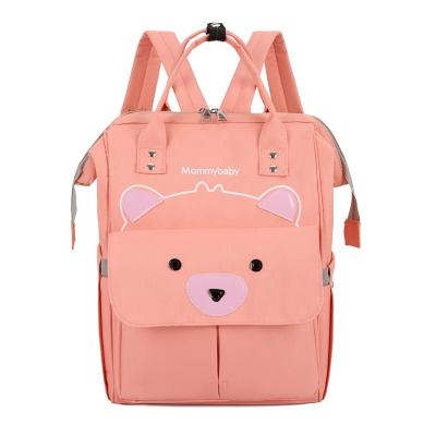 China Wholesale Large Capacity Durable Oxford Cloth Diaper Backpack Waterproof Multifunction Baby Cartoon Diaper Diaper+bags for sale