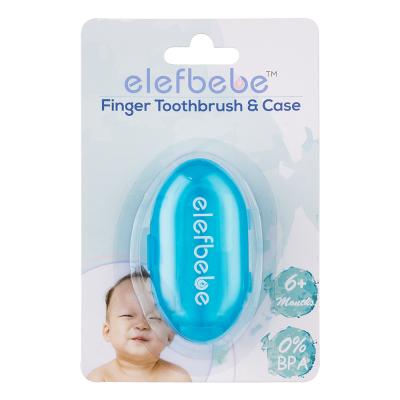 China BPA Free Food Grade Baby Product Friendly Baby Finger Silicone Toothbrush for sale