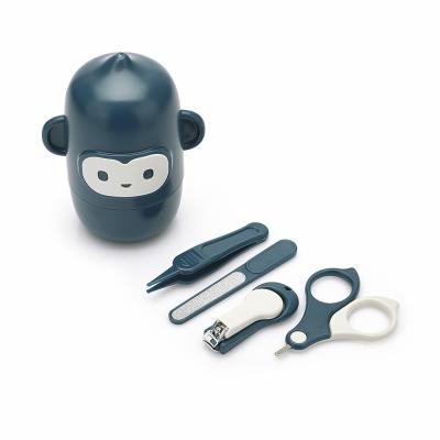 China ABS+TPE+Stainless Steel Baby Products Monkey Shape Cartoon Baby Nail Care Set Wholesale Cheap Nail Clippers Low MOQ for sale