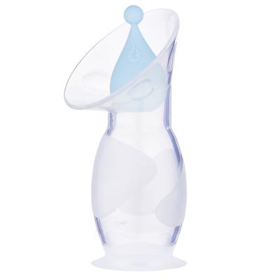 China BPA Free Factory Direct Food Grade Baby Hands Silicone Free Manual Breast Pump With Stopper for sale