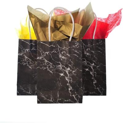 China Recycled materials printing logo of clothes paper bag for shopping for sale