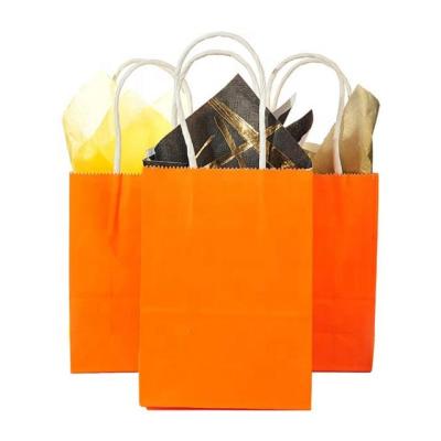 China Recycled Materials Kraft Paper Custom Portable Brown Paper Bag With Handle for sale