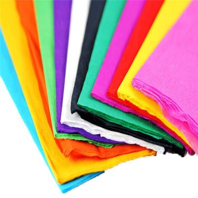 China Disposable Colored Crepe Paper For Packing , Wrapping Paper , Craft Decorative Fluorescent Flame Printed Colored Crepe Paper for sale