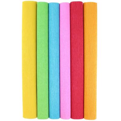 China Disposable Crepe Paper Wrapping Roll Color Crepe Paper Ply for sale