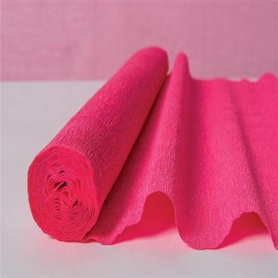 China Disposable Custom Color Flower Packaging DIY Handmade Christmas Craft Gift Wrapping Crepe Paper Roll for sale