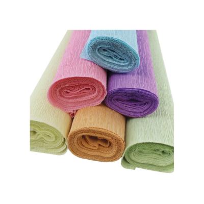 China Flower Decoration Crepe Wrapping DIY Paper 140gsm Disposable Crepe Paper for sale