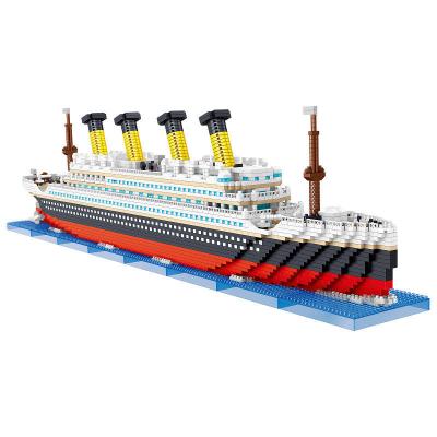 China Small Particles Assemble Ship Toy Set Titanic Model Blocks Small Particles Assemble Ship Toy Set Building Blocks High Quality As Gift for sale