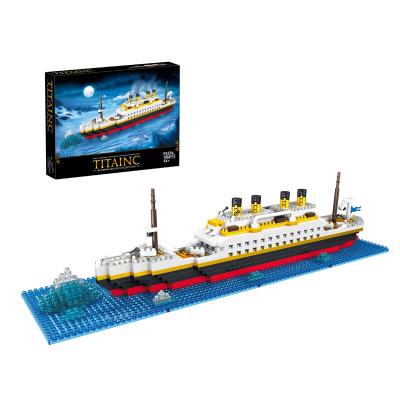 China Popular Micro Block Titanic Ships Model Micro Block Set Assembly Toys For Children Diy Toys Children Plastic Building Blocks for sale