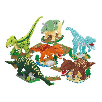 China Animal Building Block Animal Toys Building Blocks Toys 3D Dinosaur Set DIY Mini Toys Educational Fun Assembly Building Blocks For Children for sale