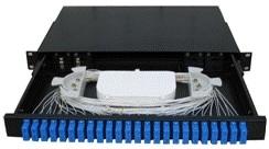 China Black Fiber Termination Cabinet , Fiber Optic Splitter Box Easy Maintenance for sale